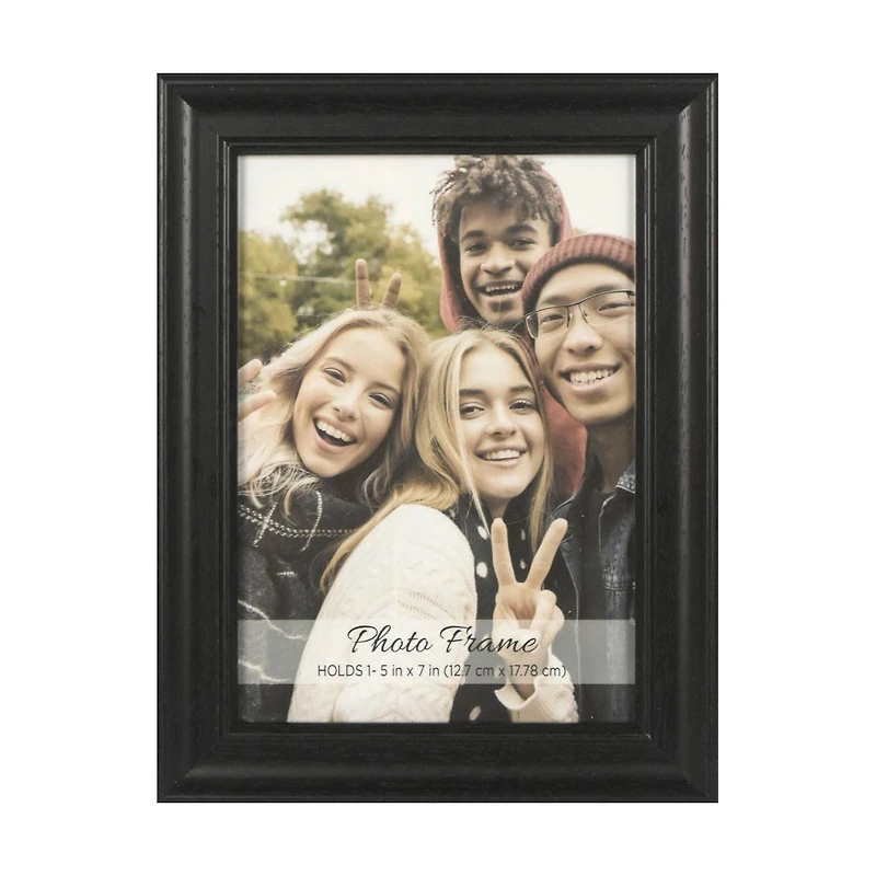 Picture Frame, Black, 5 in x 7 in