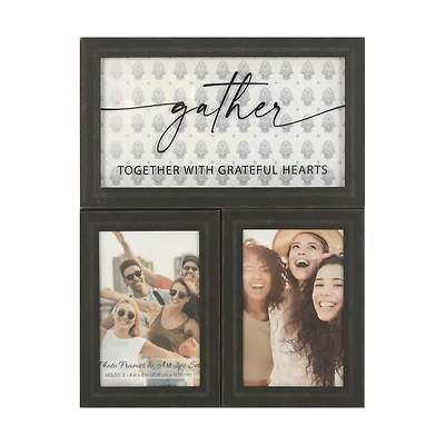 Dual Photo Collage Frame Set, Black