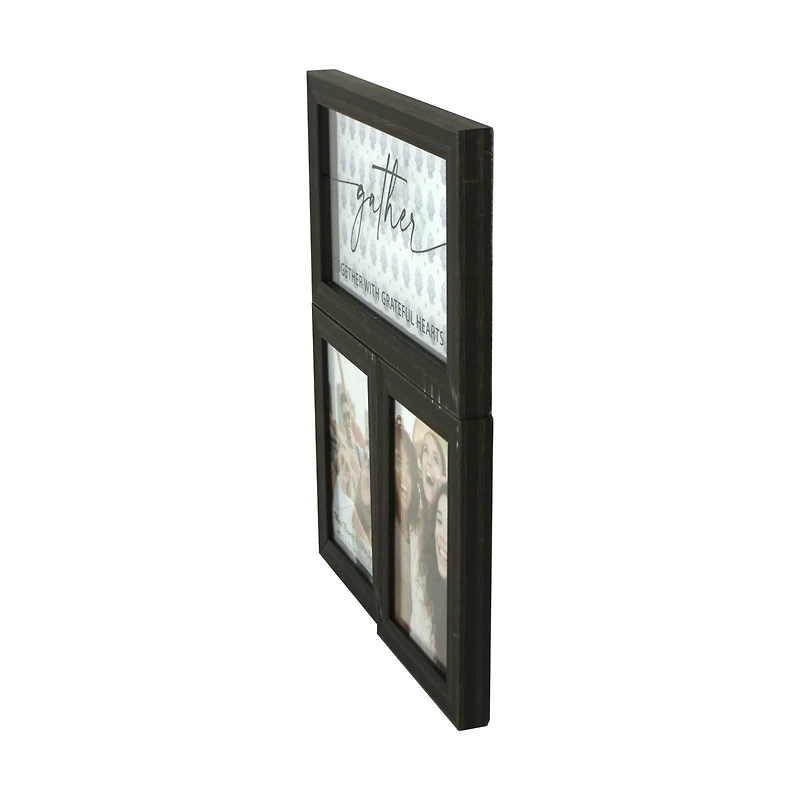 Dual Photo Collage Frame Set, Black
