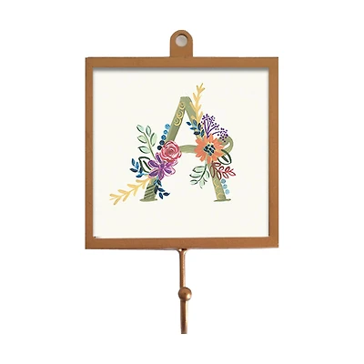 Floral Monogram Wall Hook