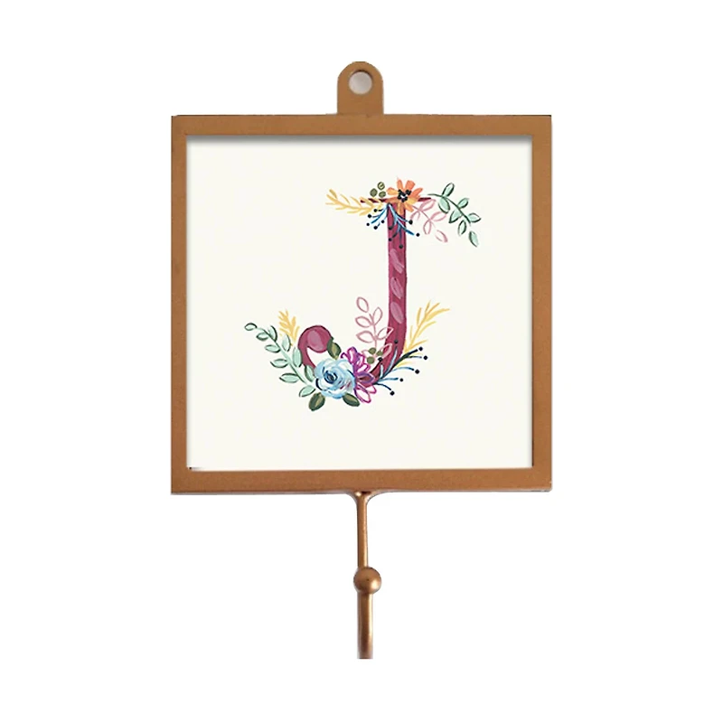 Floral Monogram Wall Hook