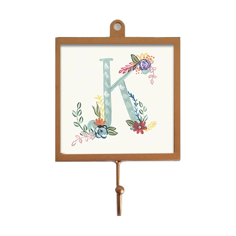 Floral Monogram Wall Hook