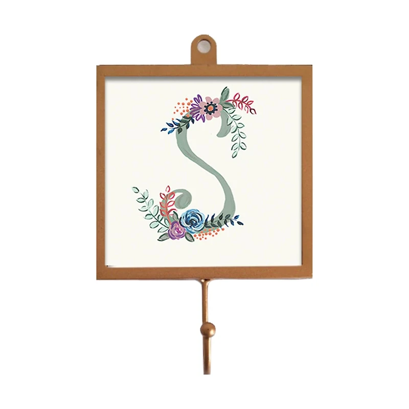 Floral Monogram Wall Hook