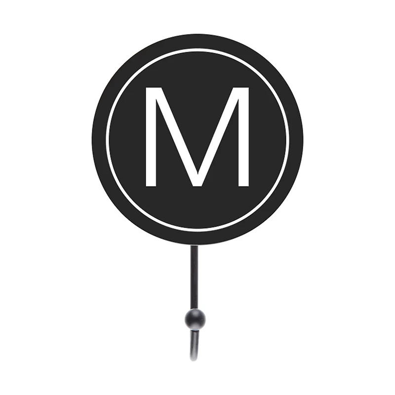 Black and White Monogram Wall Hook