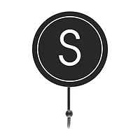 Black and White Monogram Wall Hook