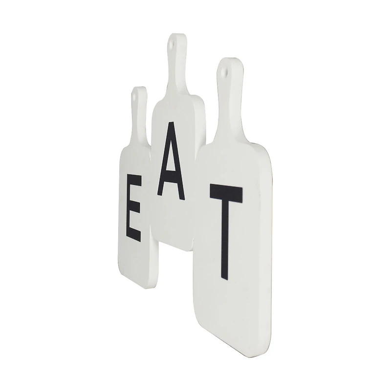 'Eat' Wall Plaque in White
