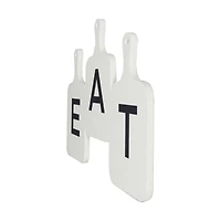 'Eat' Wall Plaque in White