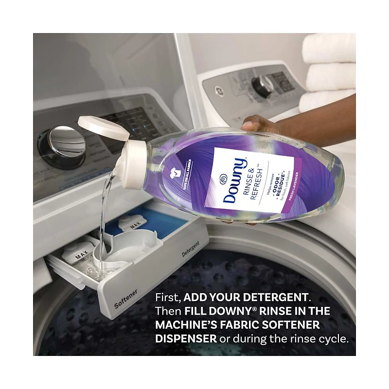Downy Rinse & Refresh Laundry Odor Remover and Fabric Softener - Fresh Lavender, 25.5 fl oz