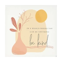 'Be Kind' Sentiment Canvas, 12 in x 12 in