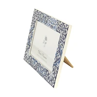 Picture Frame, Lacquered Blue Tile, 5 in x 7 in