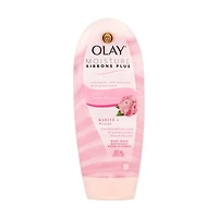 Olay Moisture Ribbons Plus Shea + Notes of Peony Blossom Body Wash, 18 fl oz