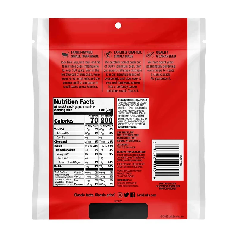 Jack Link's Classics Tender Cuts - Teriyaki, 2.6 oz