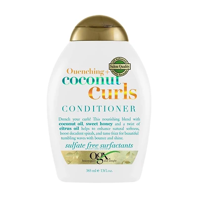 OGX Quenching + Coconut Curls Conditioner, 13 fl oz