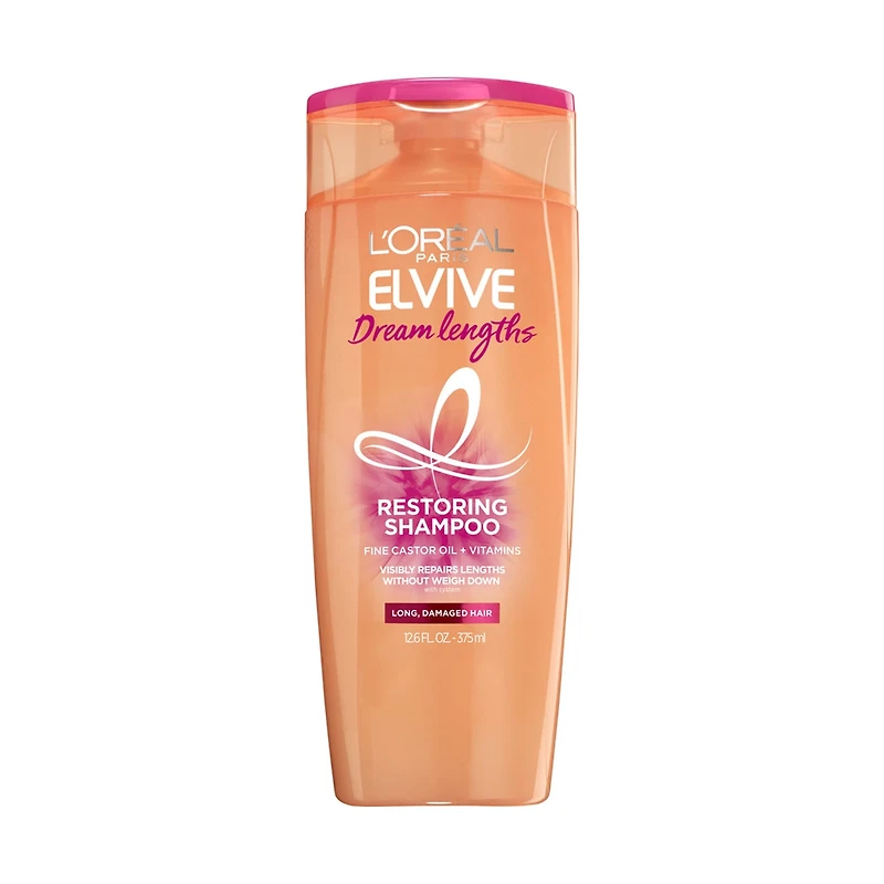L'Oreal Paris Elvive Dream Lengths Restoring Shampoo for Long, Damaged Hair, 12.6 fl oz