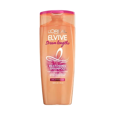 L'Oreal Paris Elvive Dream Lengths Restoring Shampoo for Long, Damaged Hair, 12.6 fl oz