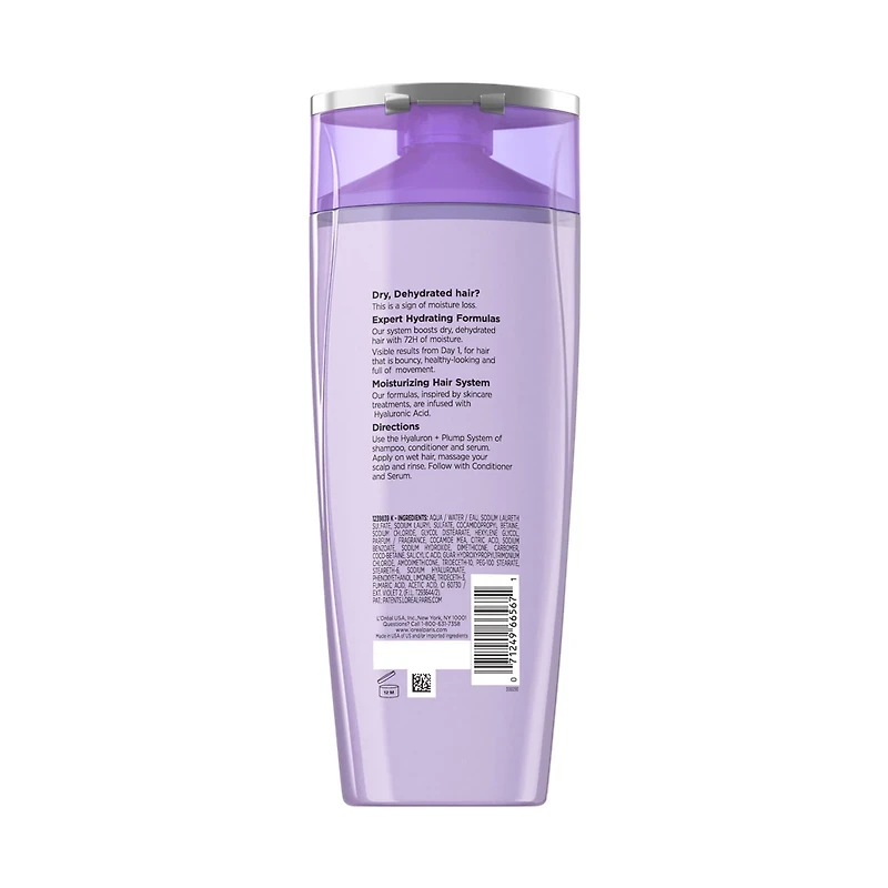 L'Oreal Paris Elvive Hyaluron Plump Hydrating Shampoo, 12.6 fl oz