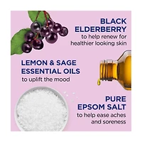 Dr Teal's Pure Epsom Salt Soak with Black Elderberry & Vitamin D, 3 lbs