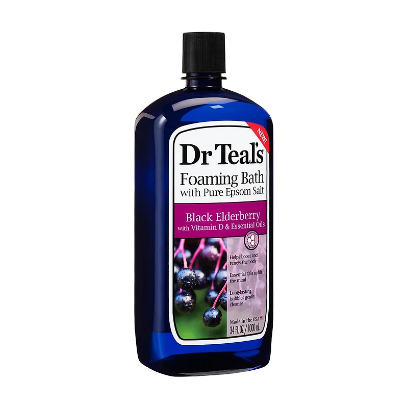 Dr Teal's Foaming Bath with Black Elderberry & Vitamin D, 34 fl oz.