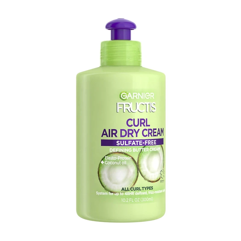 Garnier Fructis Curl Air Dry Cream - Plant Protein + Coconut Oil, 10.2 fl oz