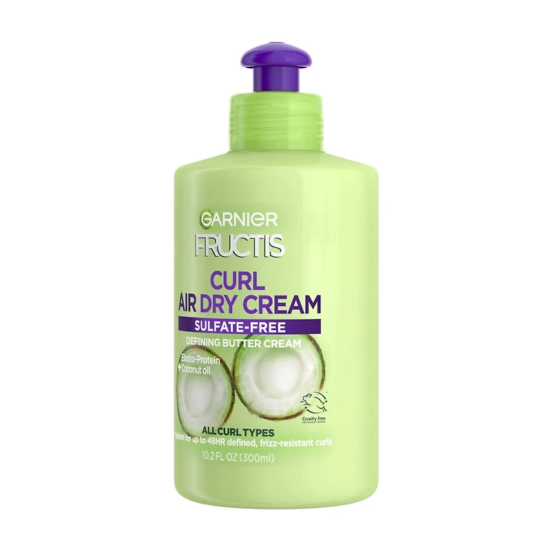 Garnier Fructis Curl Air Dry Cream - Plant Protein + Coconut Oil, 10.2 fl oz