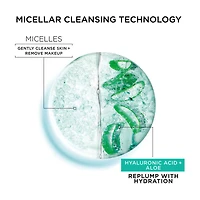 Garnier SkinActive Micellar Hyaluronic Acid Replumping Cleansing Water, 13.5 fl oz