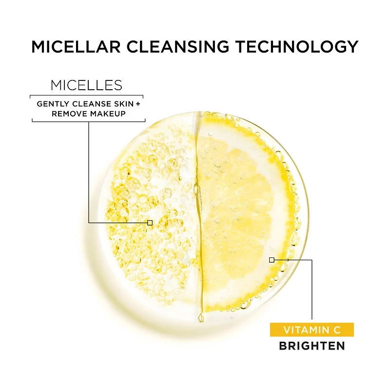 Garnier SkinActive Micellar Cleansing Water with Vitamin C, 13.5 fl oz