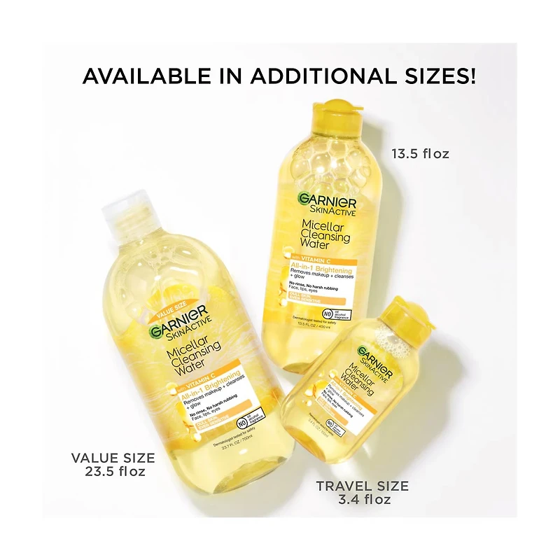Garnier SkinActive Micellar Cleansing Water with Vitamin C, 13.5 fl oz