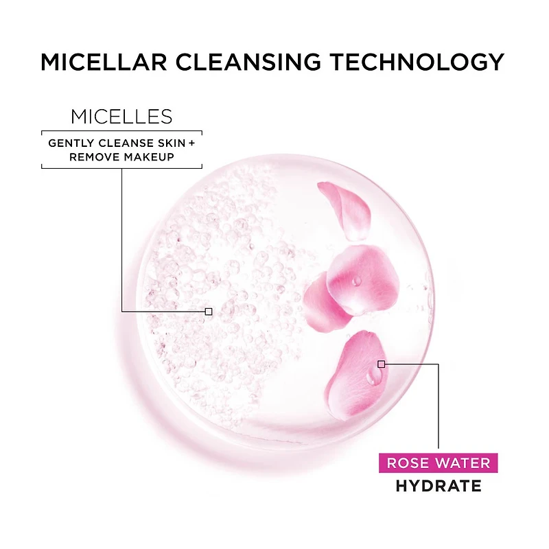 Garnier SkinActive Micellar Cleansing Water with Rose Water, 13.5 fl oz