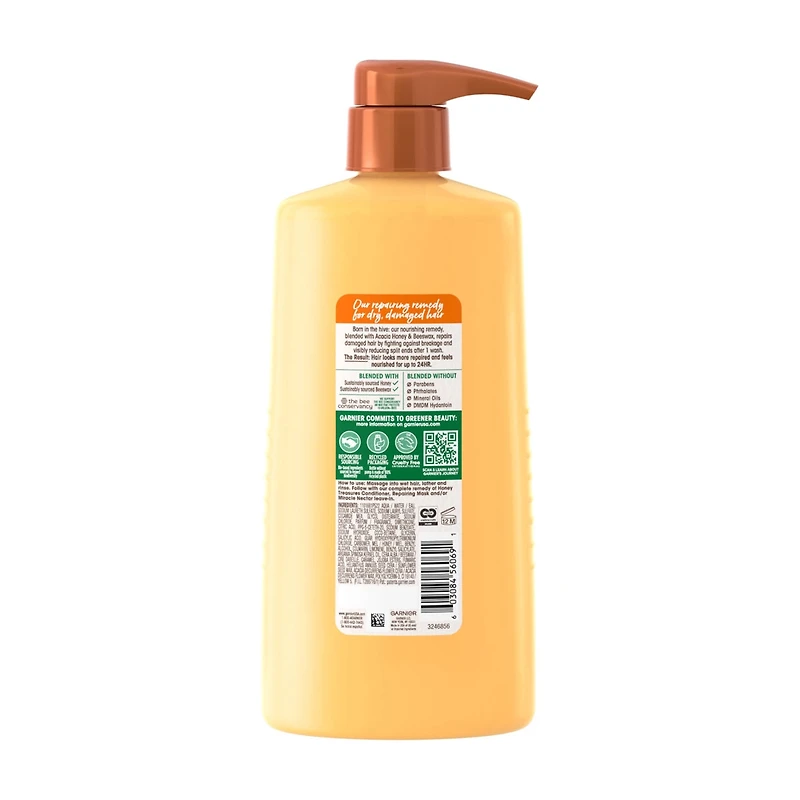 Garnier Whole Blends Honey Treasures Repairing Shampoo For Damaged Hair, 28 fl oz