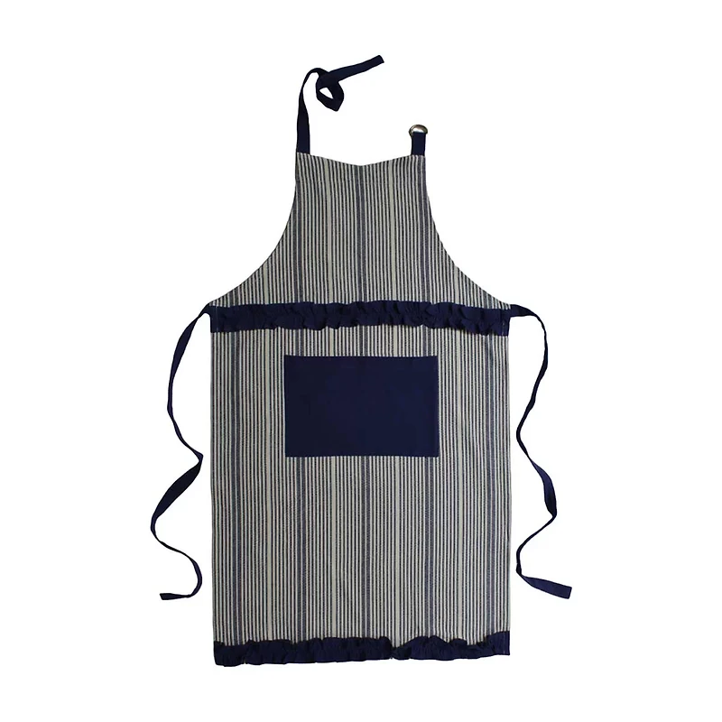 Cotton Woven Apron with Ruffle, 23 in x 39 in