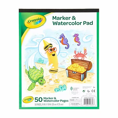 Crayola Marker & Watercolor Pad, 50 Pages
