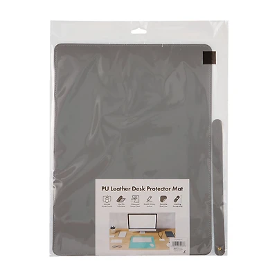Faux Leather Desk Protector Mat, Assorted