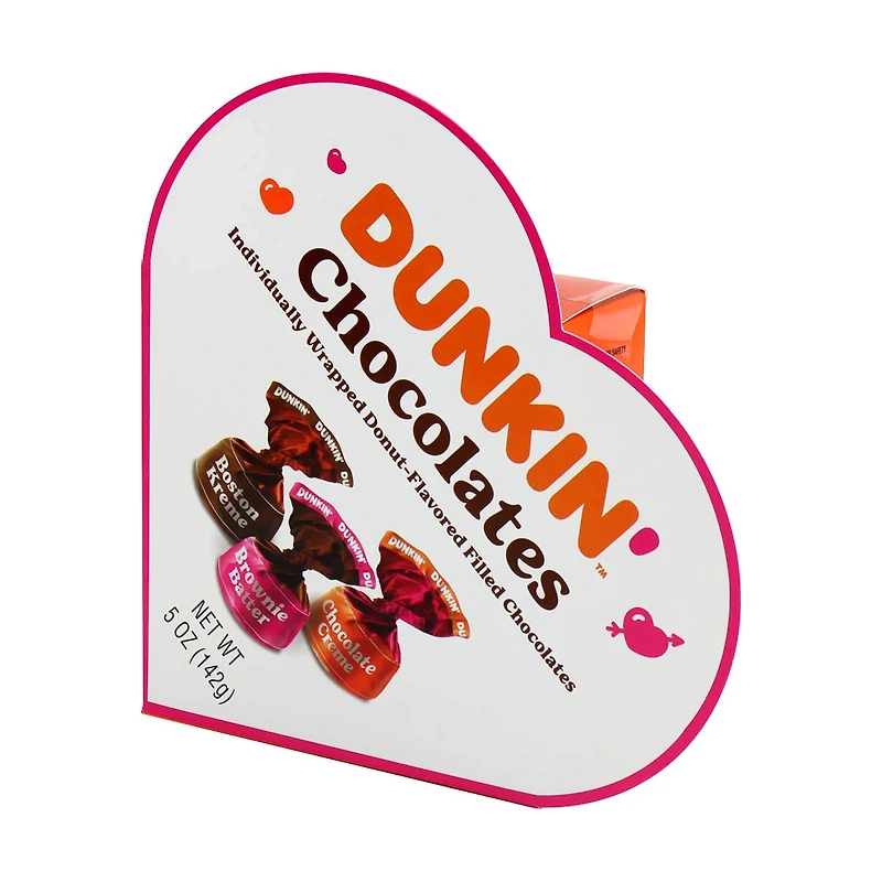 Dunkin' Chocolates Heart Box Valentine's Day Gift, 5 oz