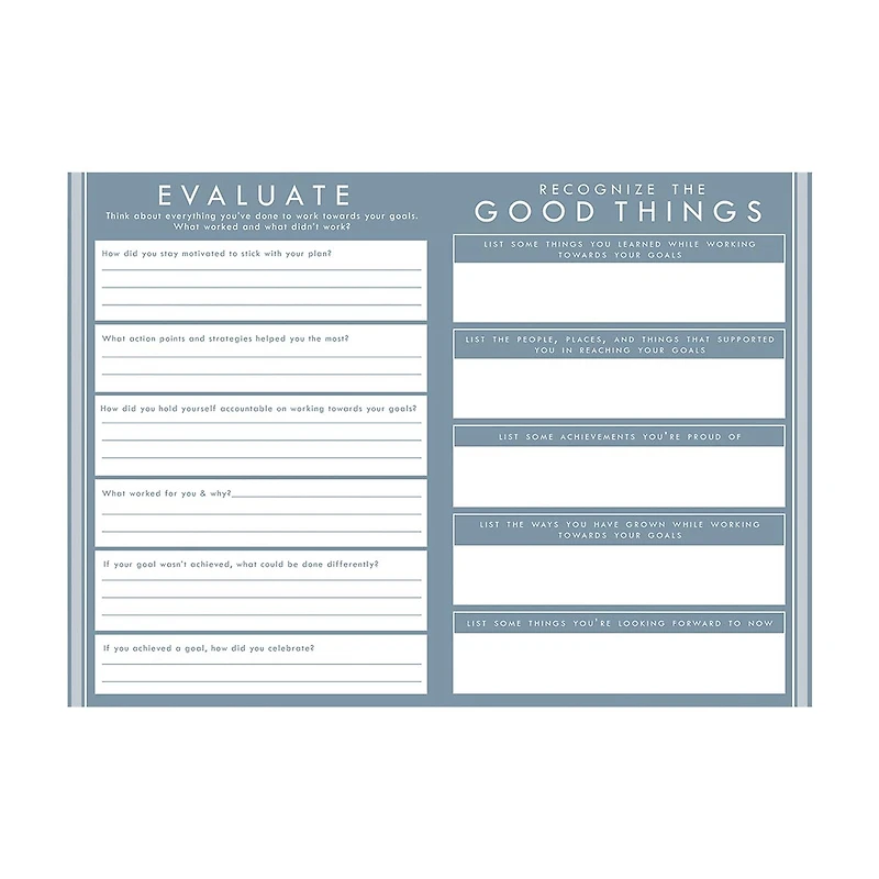 Hardcover Guided Five Year Goal Keeping Journal, 128 Pages