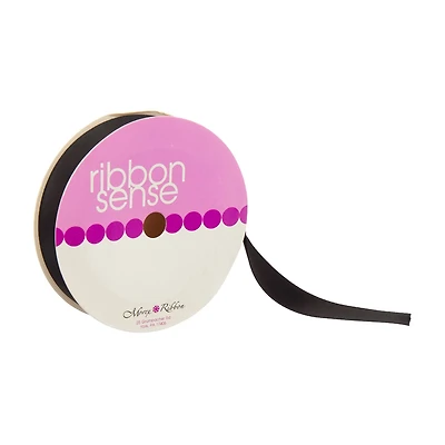 Ribbon Sense Satin Black Morex Ribbon, 5/8 in