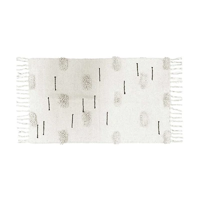 Tufted Tassel Rug, 33 in x 22 in, Natural