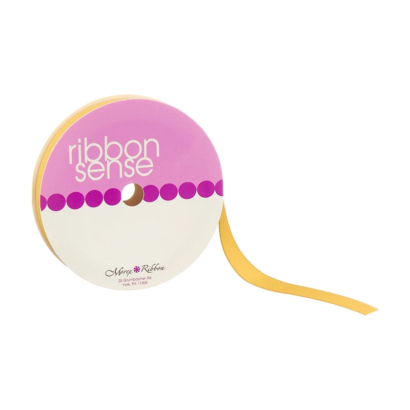 Ribbon Sense Grosgrain Gold Morex Ribbon, 3/8 in