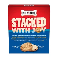 Milk-Bone Stacked Dog Biscuits, Molasses & Peanut Butter Flavor, Naturally & Art