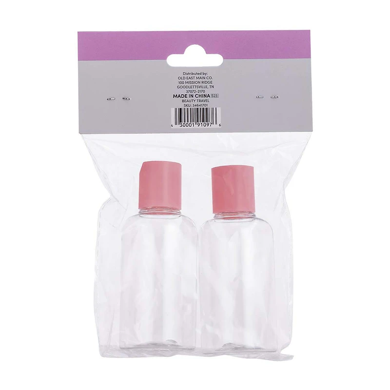 Beauty Plastic Travel Bottles, Pink