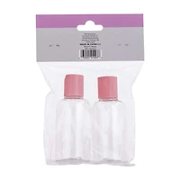 Beauty Plastic Travel Bottles, Pink