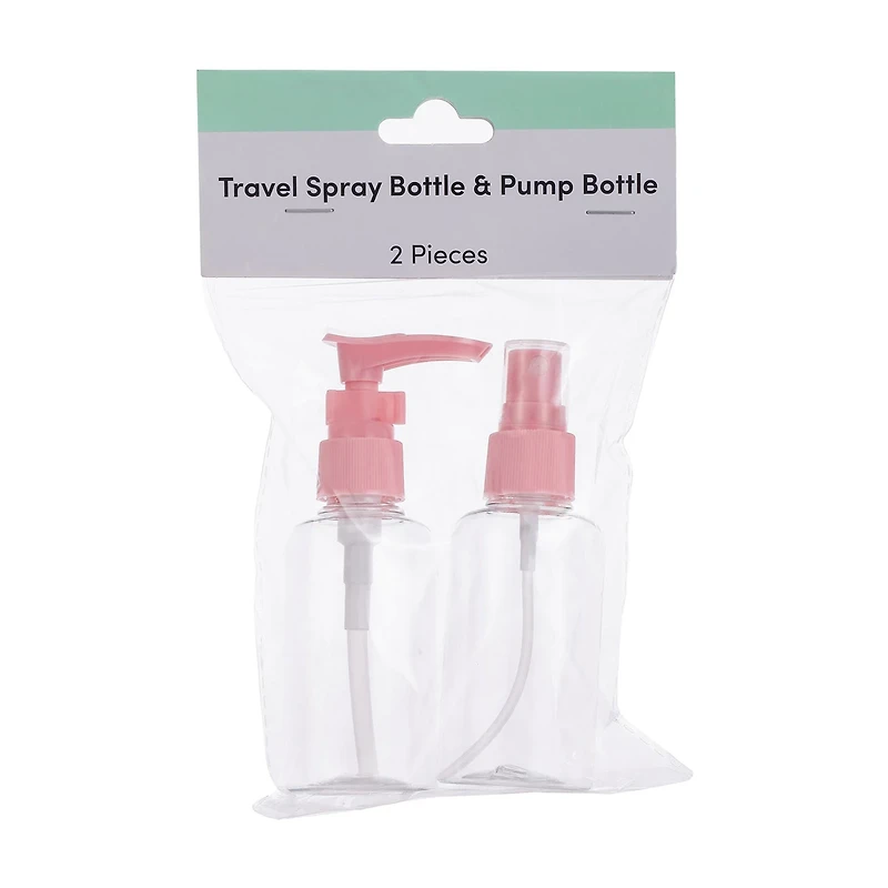 Beauty Plastic Travel Spray Bottles, Pink