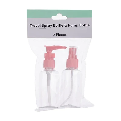 Beauty Plastic Travel Spray Bottles, Pink