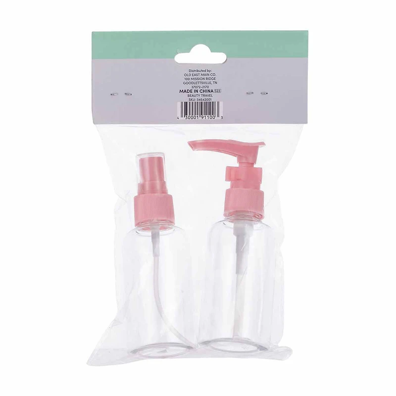 Beauty Plastic Travel Spray Bottles, Pink