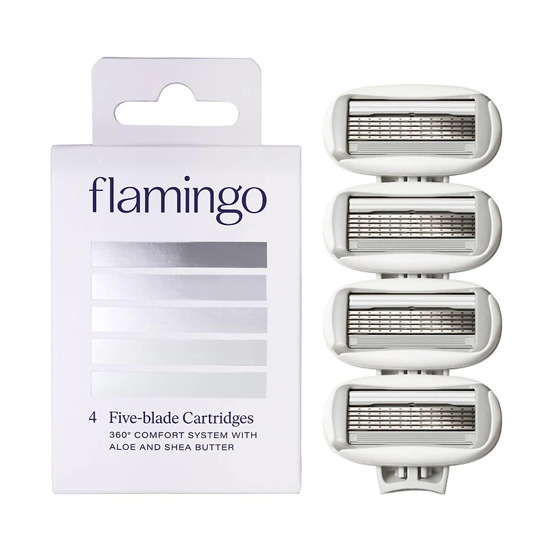 Flamingo 5 Blade Refill Cartridges, 4 ct