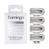 Flamingo 5 Blade Refill Cartridges, 4 ct