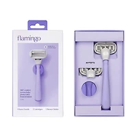 Flamingo Women's Razor with Handle, Lilac, 2 ct