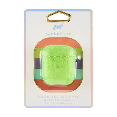 Dabney Lee Neon Beaded Airpods Case, Green
