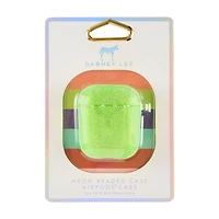 Dabney Lee Neon Beaded Airpods Case, Green