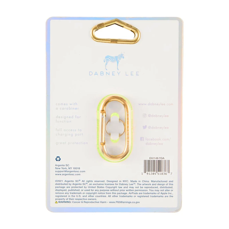 Dabney Lee Neon Beaded Airpods Case, Green