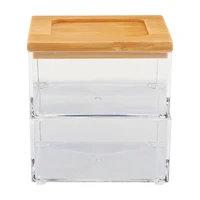Clear Organizer Bin with Lid, 3 in